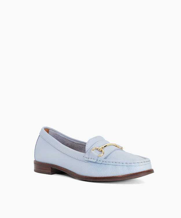Glenny Blue - Wide Fit Snaffle Trim Loafers