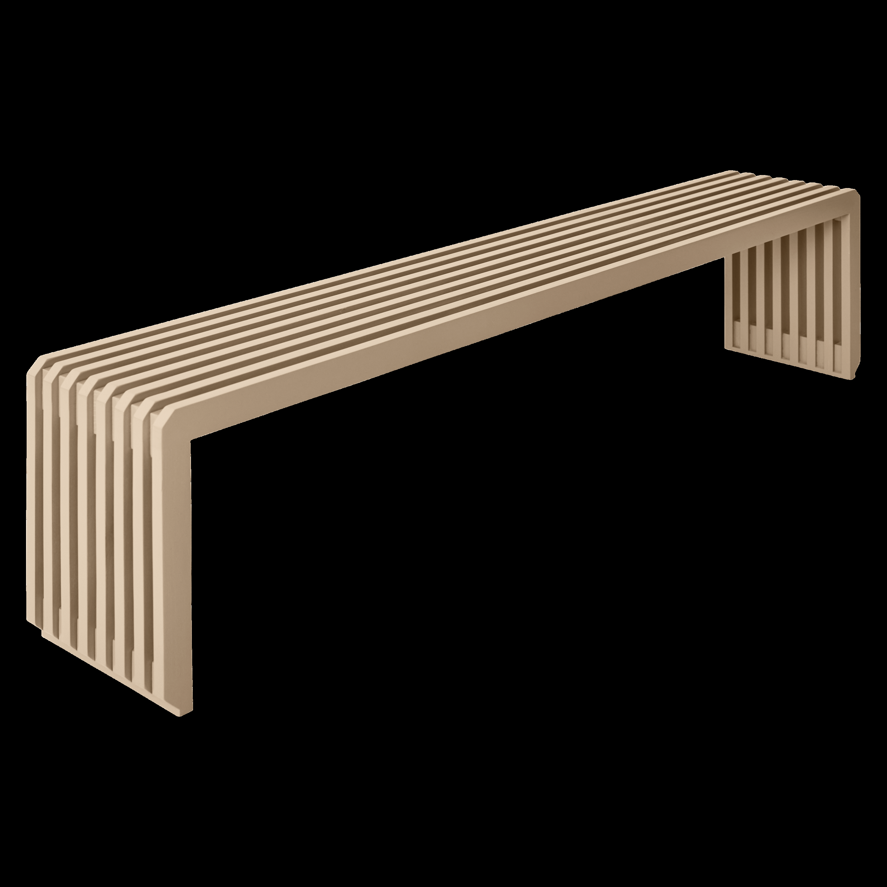 HKliving Slatted Bankje B 164 cm - Zand