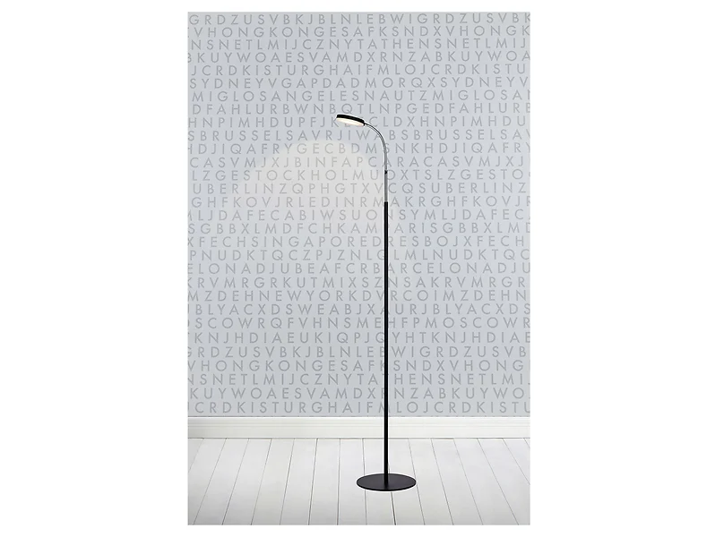 Lampa podłogowa Flex LED metalowa czarna
