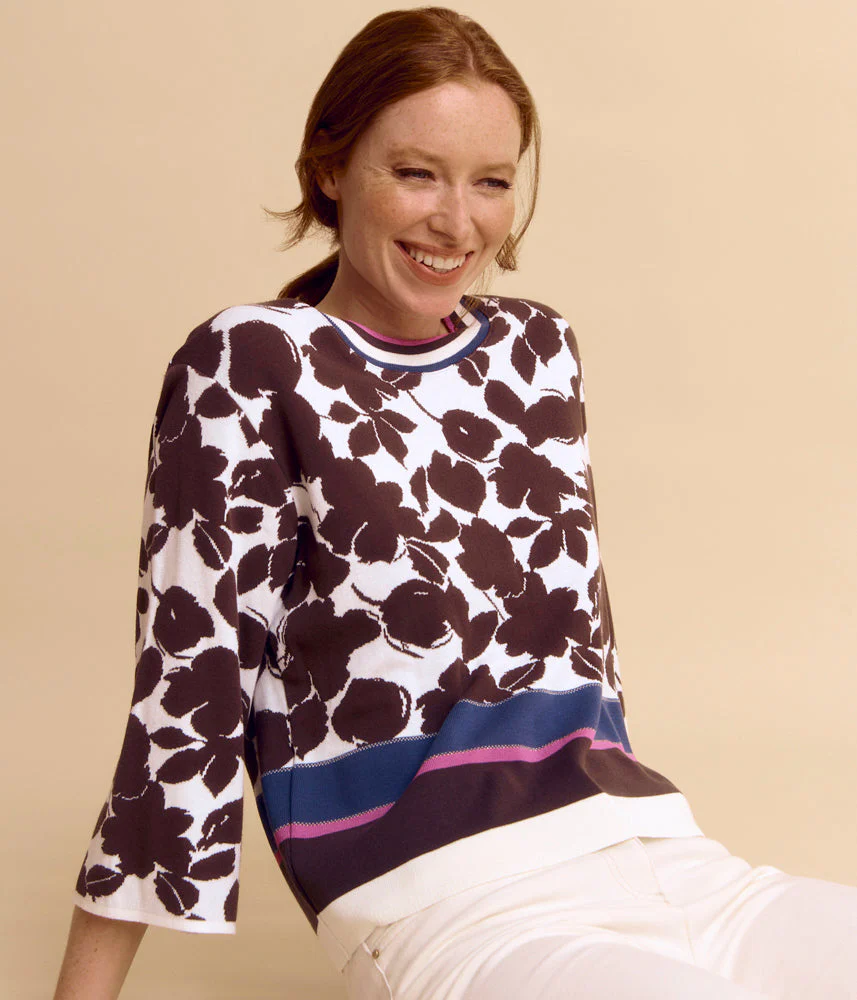 Pull maille double-face AMARYLLIS/85022/791