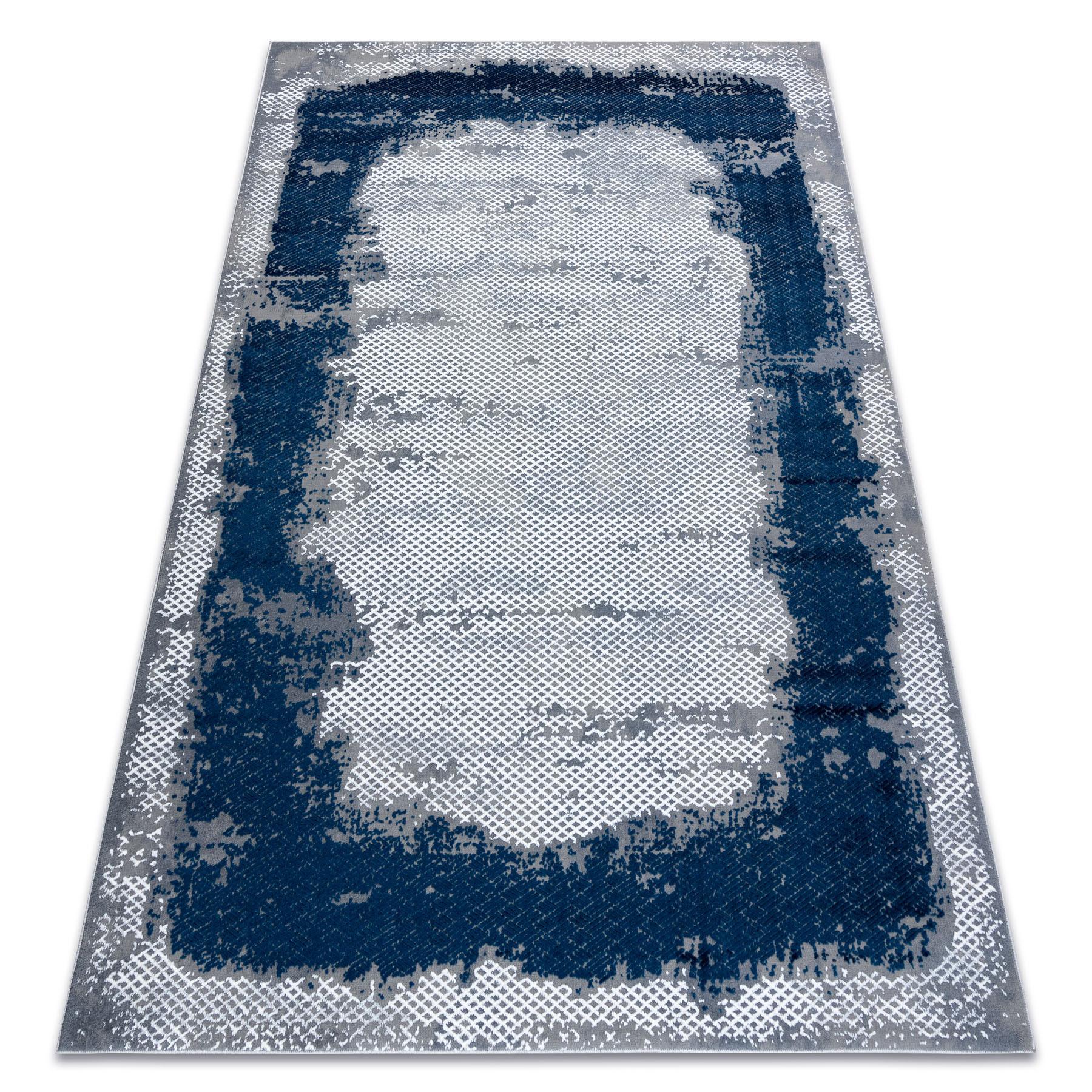 Dywan CORE A004 Ramka, Przecierany - Strukturalny, dwa poziomy 80x150 cm