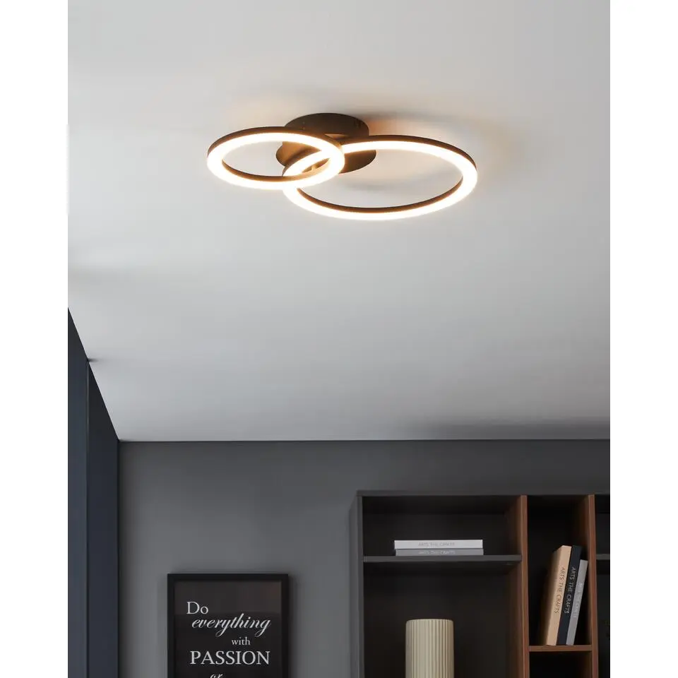 EGLOconnect.zParrapos-ZSmartPlafondlamp-44,5cm-Zwart/Wit