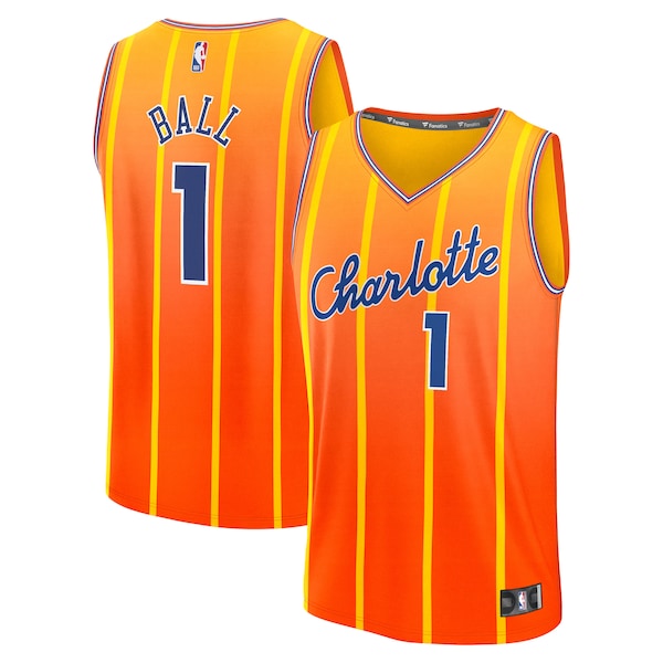 LaMelo Ball Charlotte Hornets  2025/26 City Edition Fast Break Jersey - Orange
