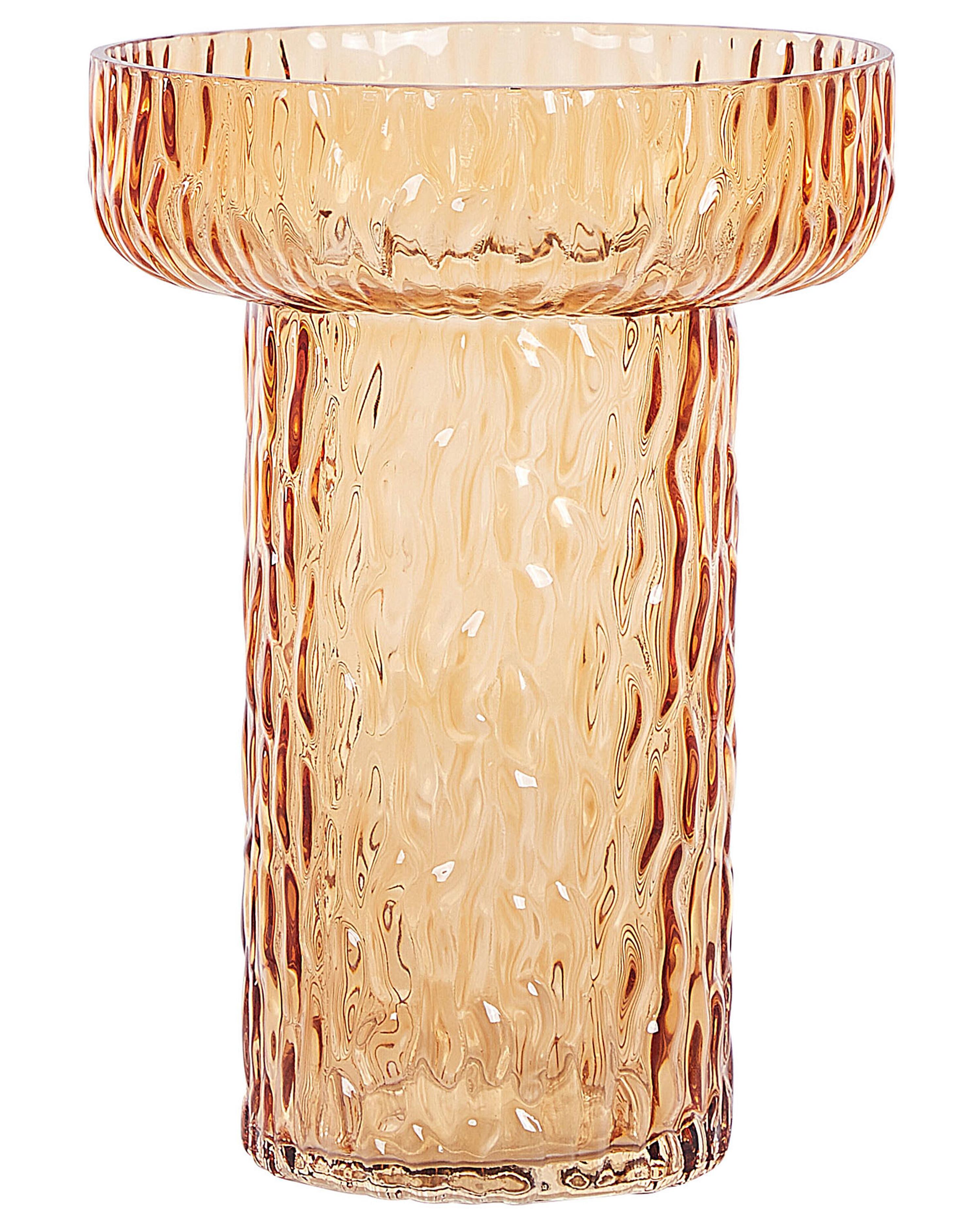 Flower Vase PLATANIA Glass 20 cm Orange