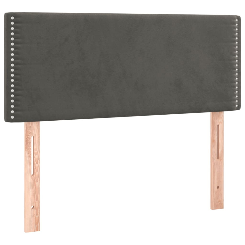 Wezgłowie Szary 100 x 5 x 78/88 cm Aksamit vidaXL