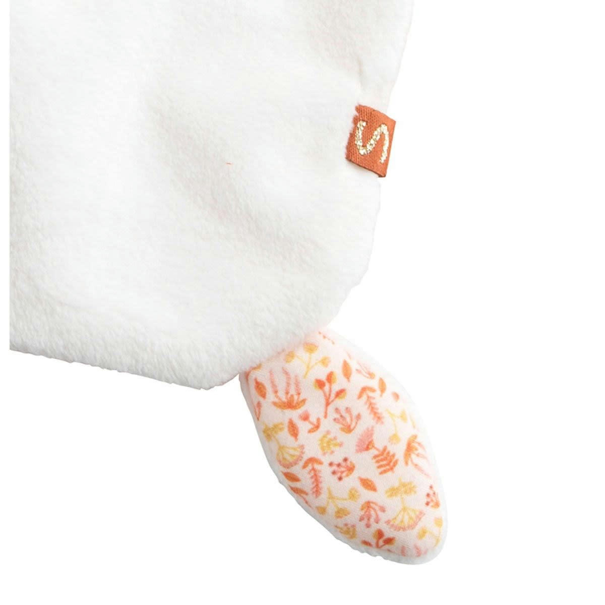 ESMEE - Doudou mouchoir en velours blanc