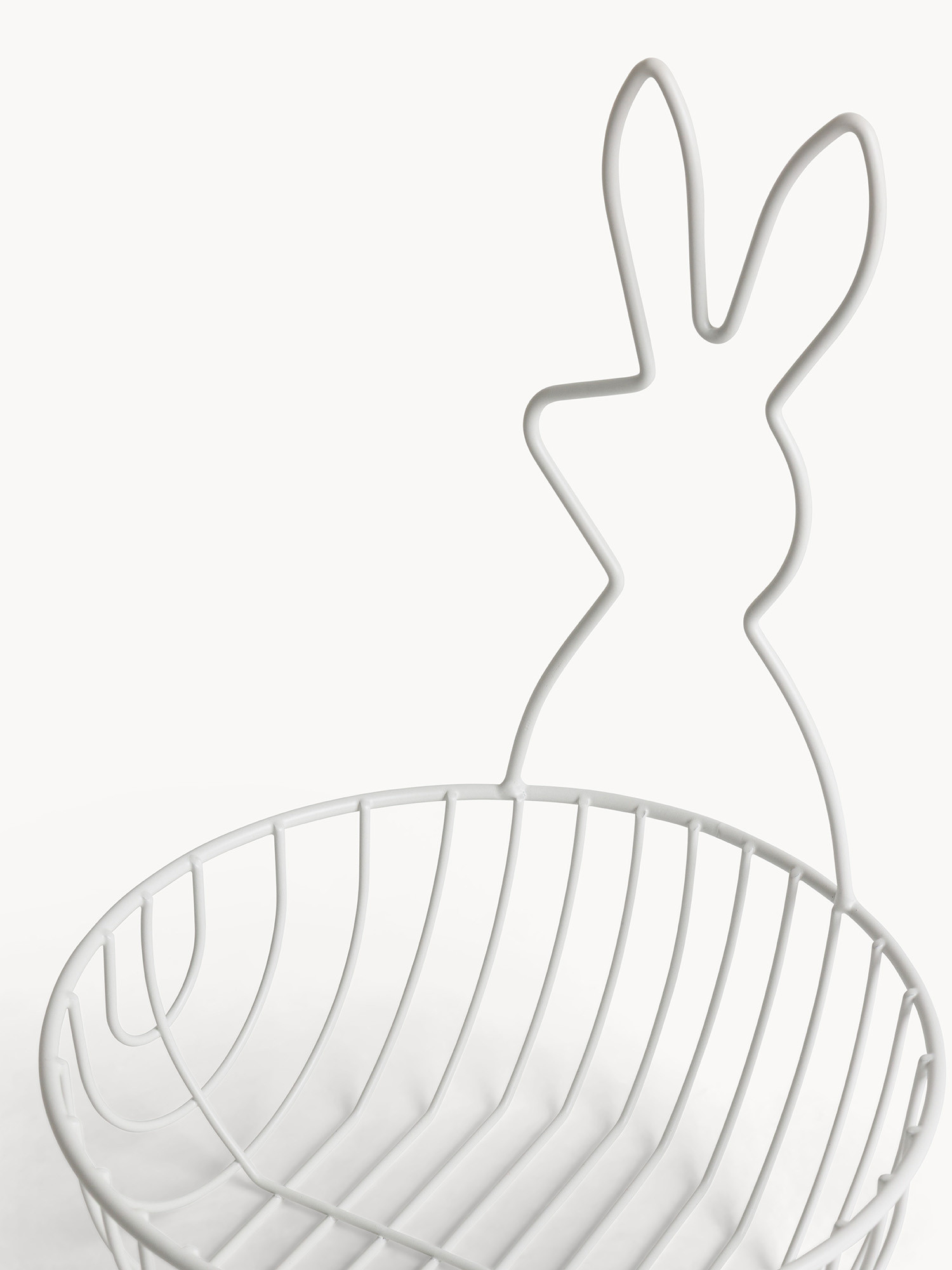 Cestino ferro smaltato a coniglio