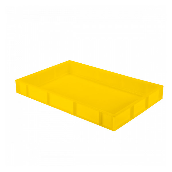 Caisse pleine 600 x 400 x 76 mm 14 L - jaune
