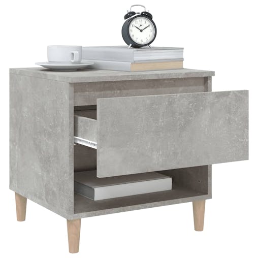 NNEVL Bedside Tables 2 pcs Concrete Grey 50x46x50 cm Engineered Wood