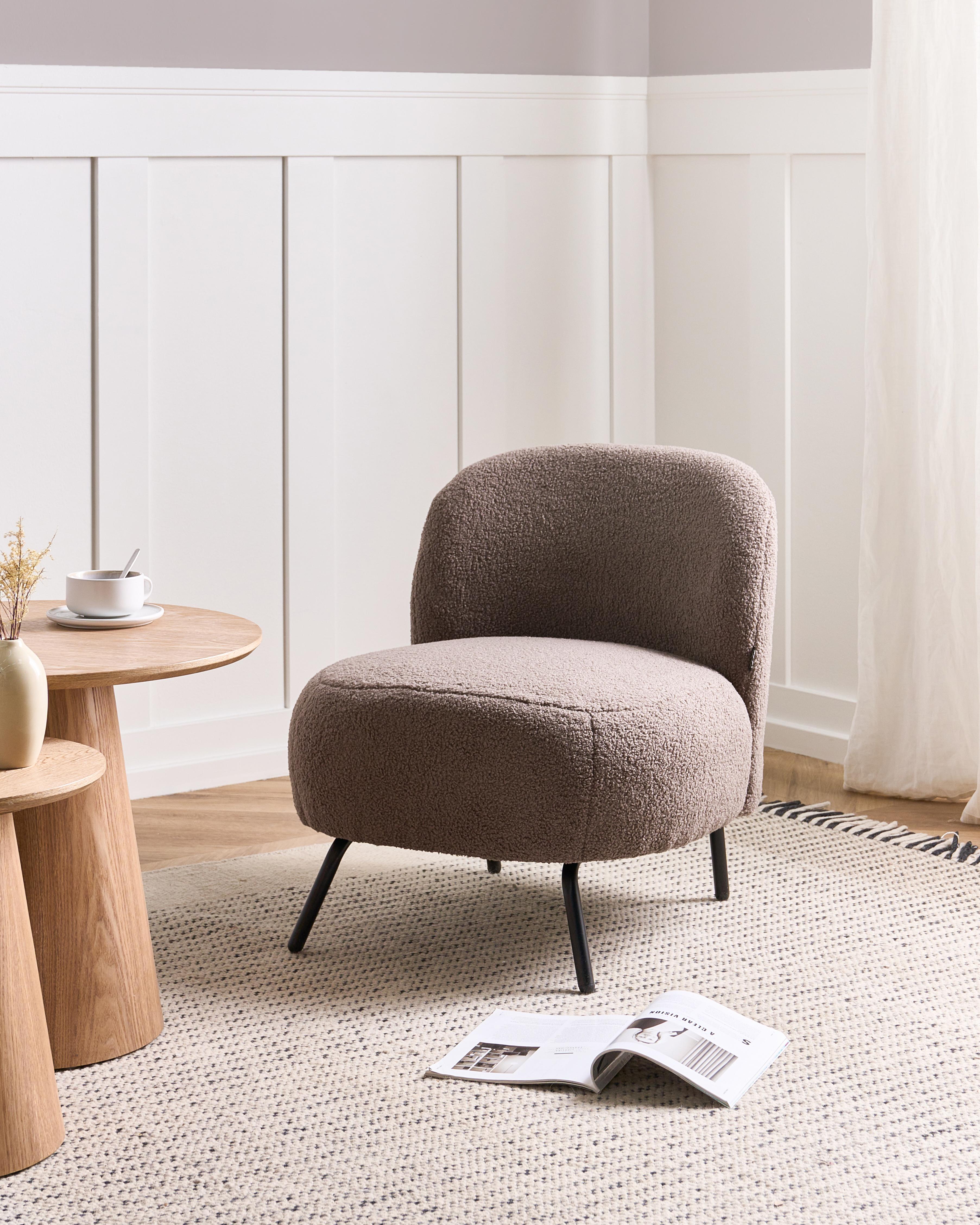 Armchair KUMLA Boucle Taupe