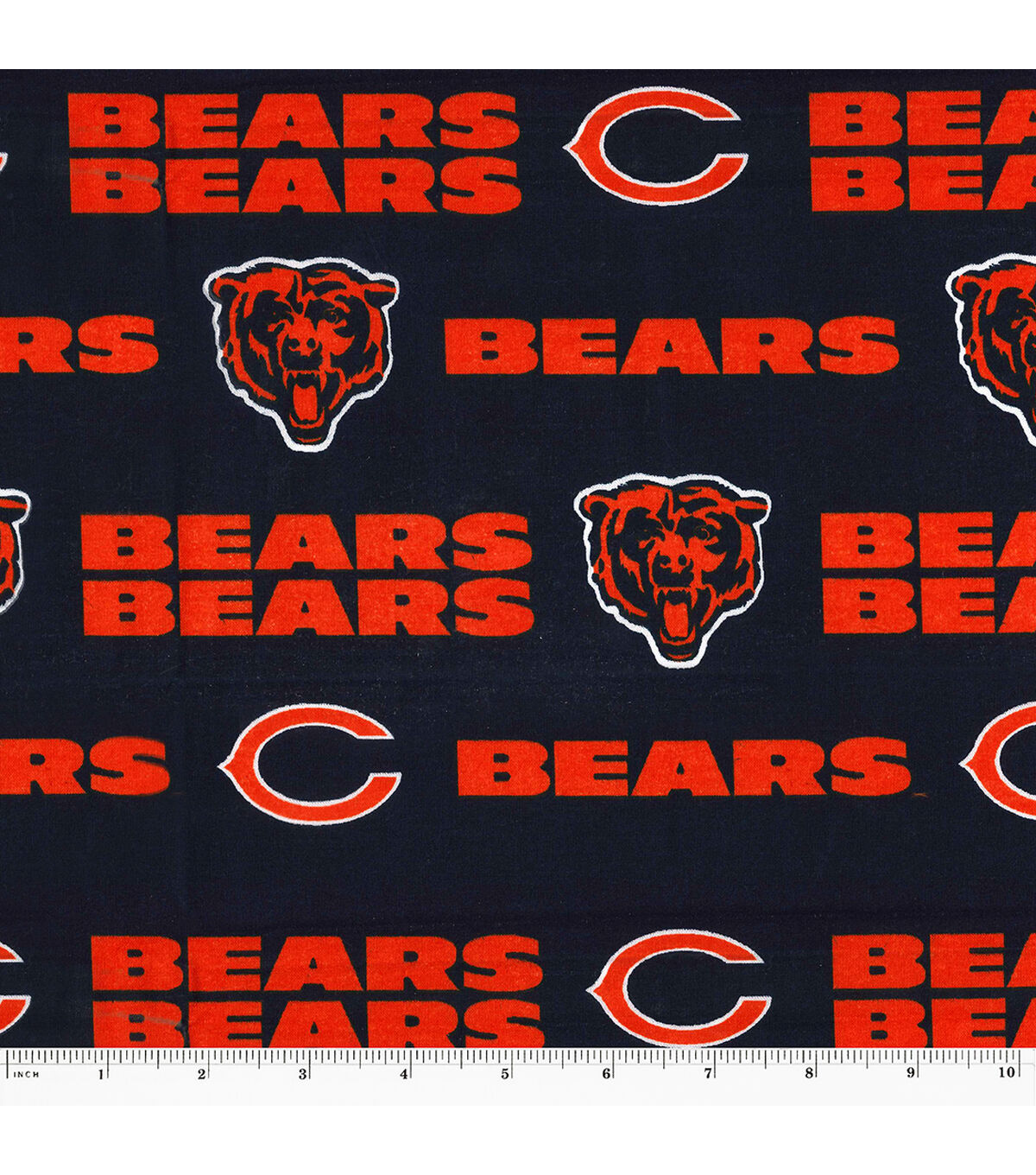 Fabric Traditions Chicago Bears Cotton Fabric Mascot Logo