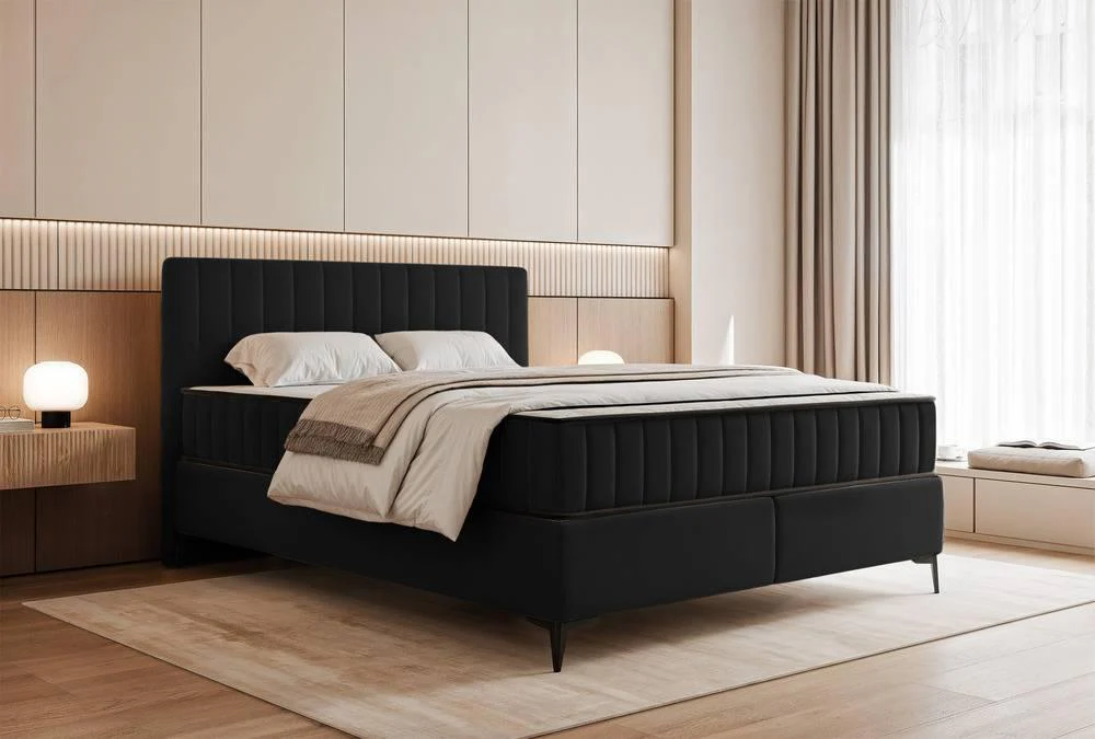 Boxspring Simone 160x200 cm fluweel met opbergruimte