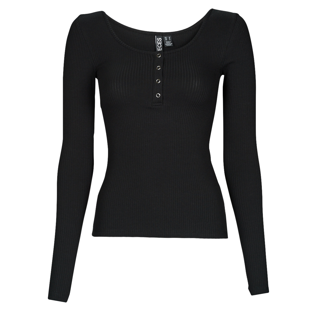 Pieces - PCKITTE LS TOP - Black
