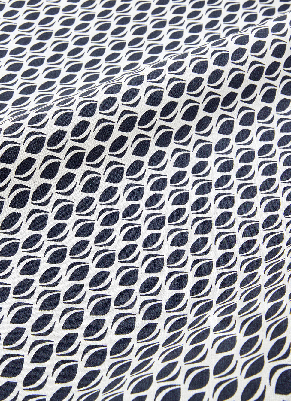 NAPPE ENDUITE IMPRIMÉ GRAINS DE CAFÉ BLANC/MARINE