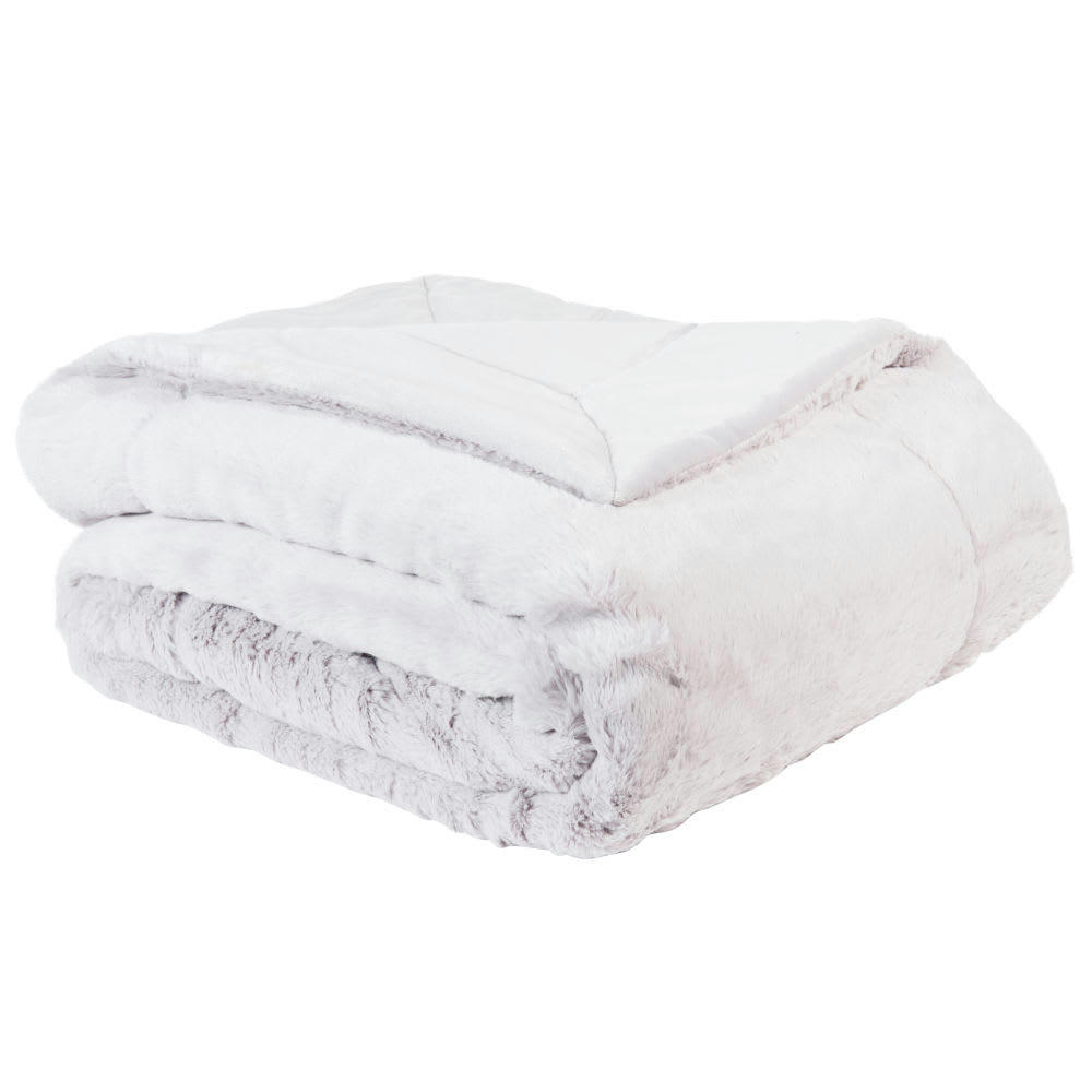 Soho - Plaid imitation fourrure grise 150x180