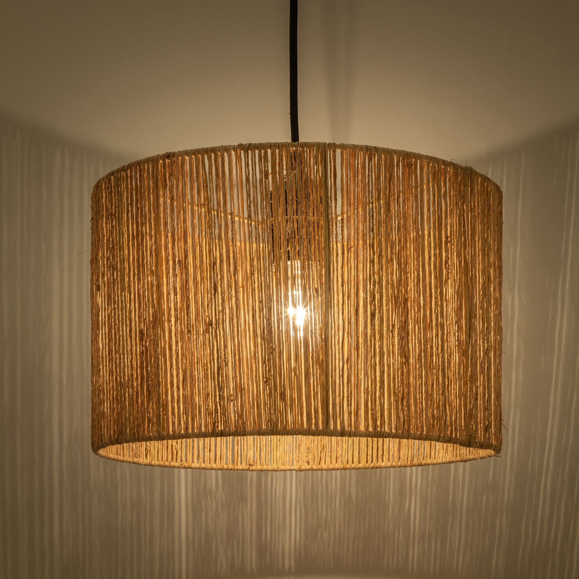 MARINA - Abat-jour cylindrique en jute D32cm - naturel