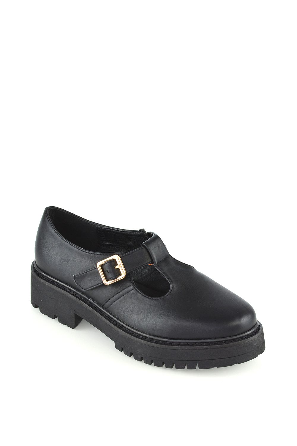 XY London Jessie' Mary Jane T-Strap Chunky Sole Shoes