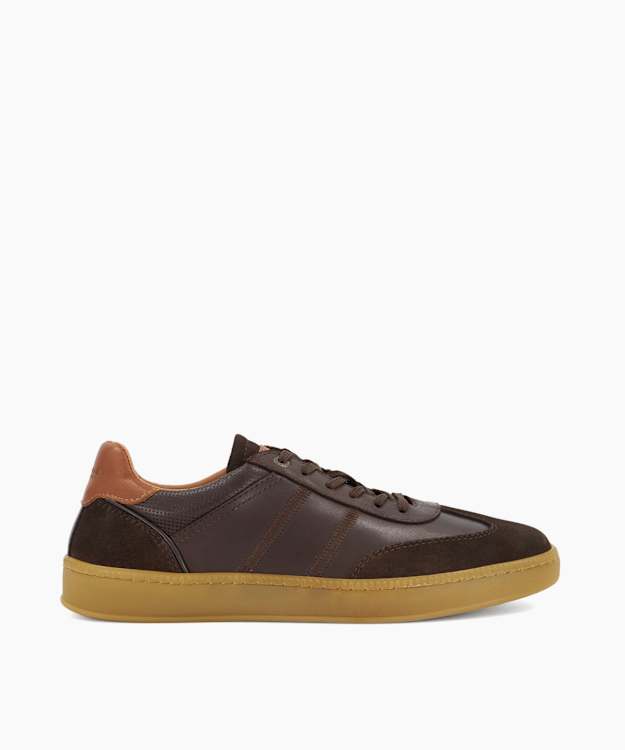 Theos Brown - Leather Low-Top Trainers