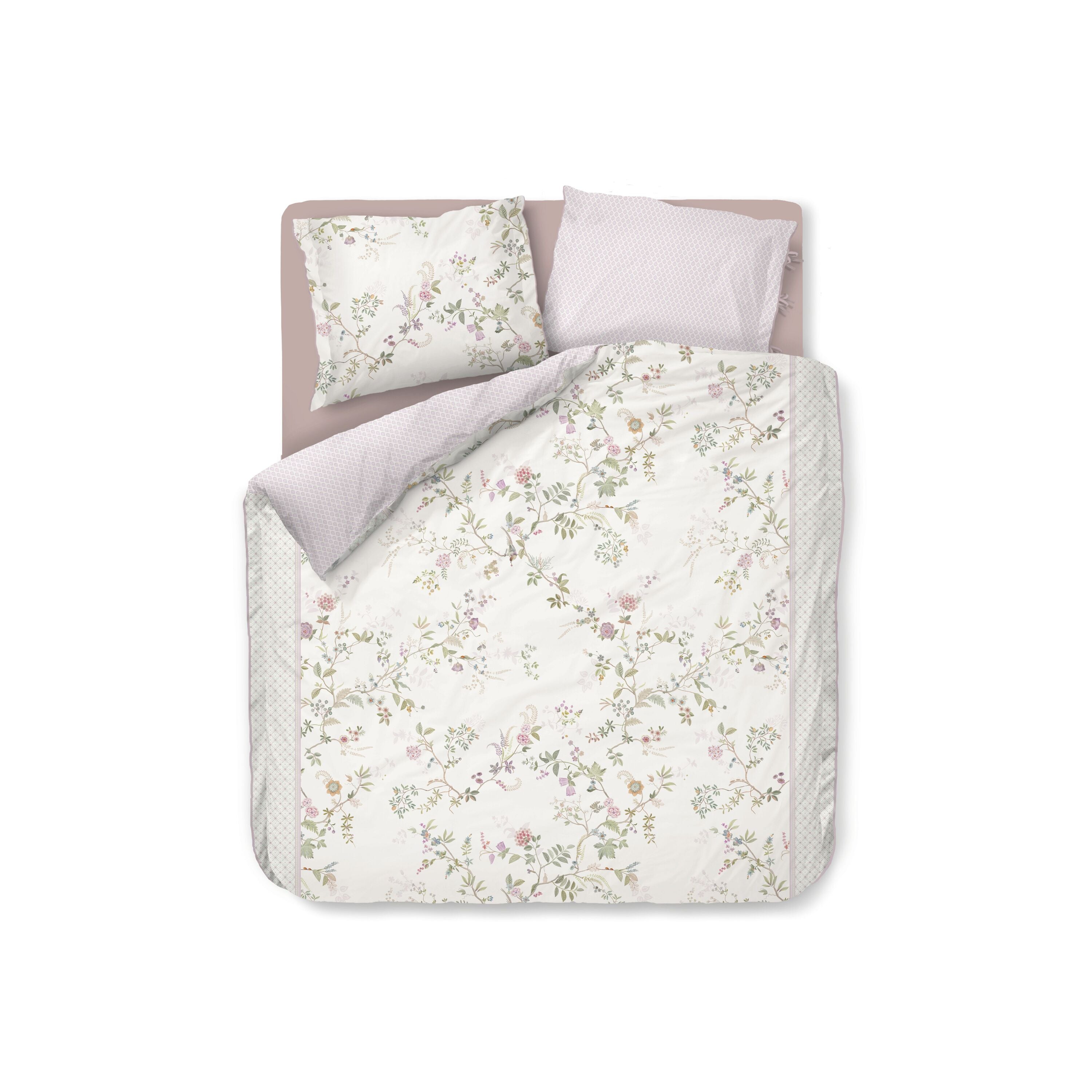 Pip Studio Bustani Dekbedovertrek 200 x 200/220 cm - Wit