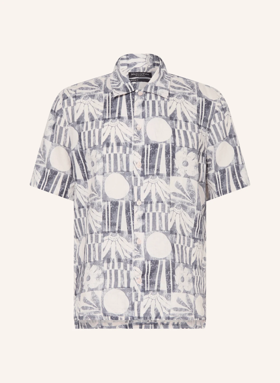 Marc O'Polo Kurzarm-Hemd Regular Fit aus Leinen