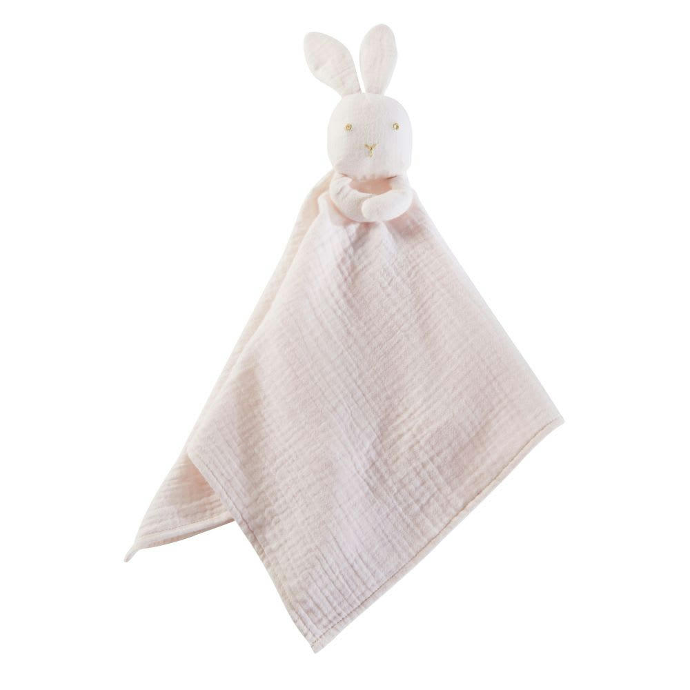 BIRD SONG - Doudou bébé lapin en coton rose