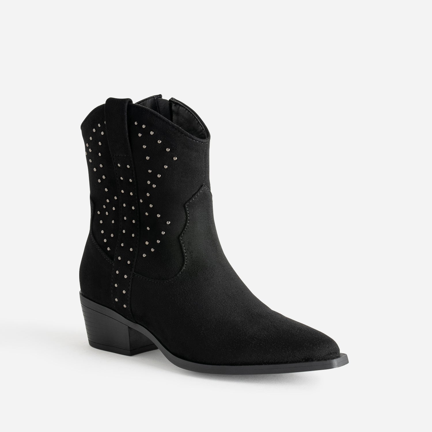Boots santiag TEXTO noir suédé clouté