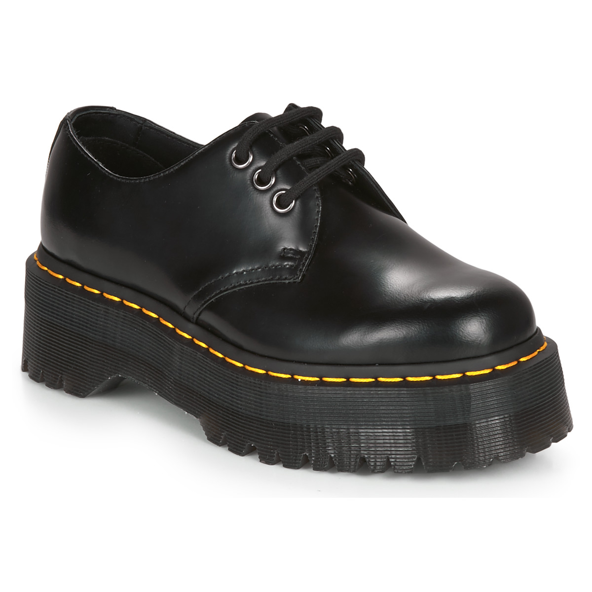 Dr. Martens - 1461 QUAD BLACK POLISHED SMOOTH - Black
