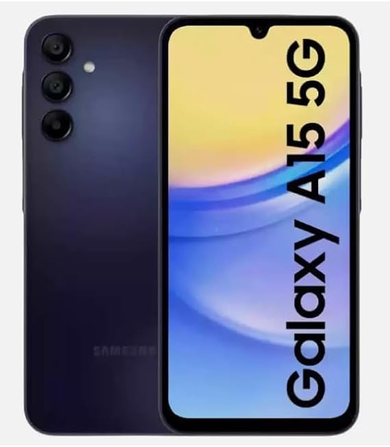Samsung Galaxy A15 5G, 64GB, Blue Black - Locked to T-Mobile (Renewed)