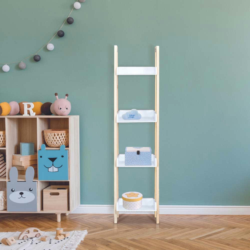 - Etagère enfant en bois 30 cm 4 plateaux tim