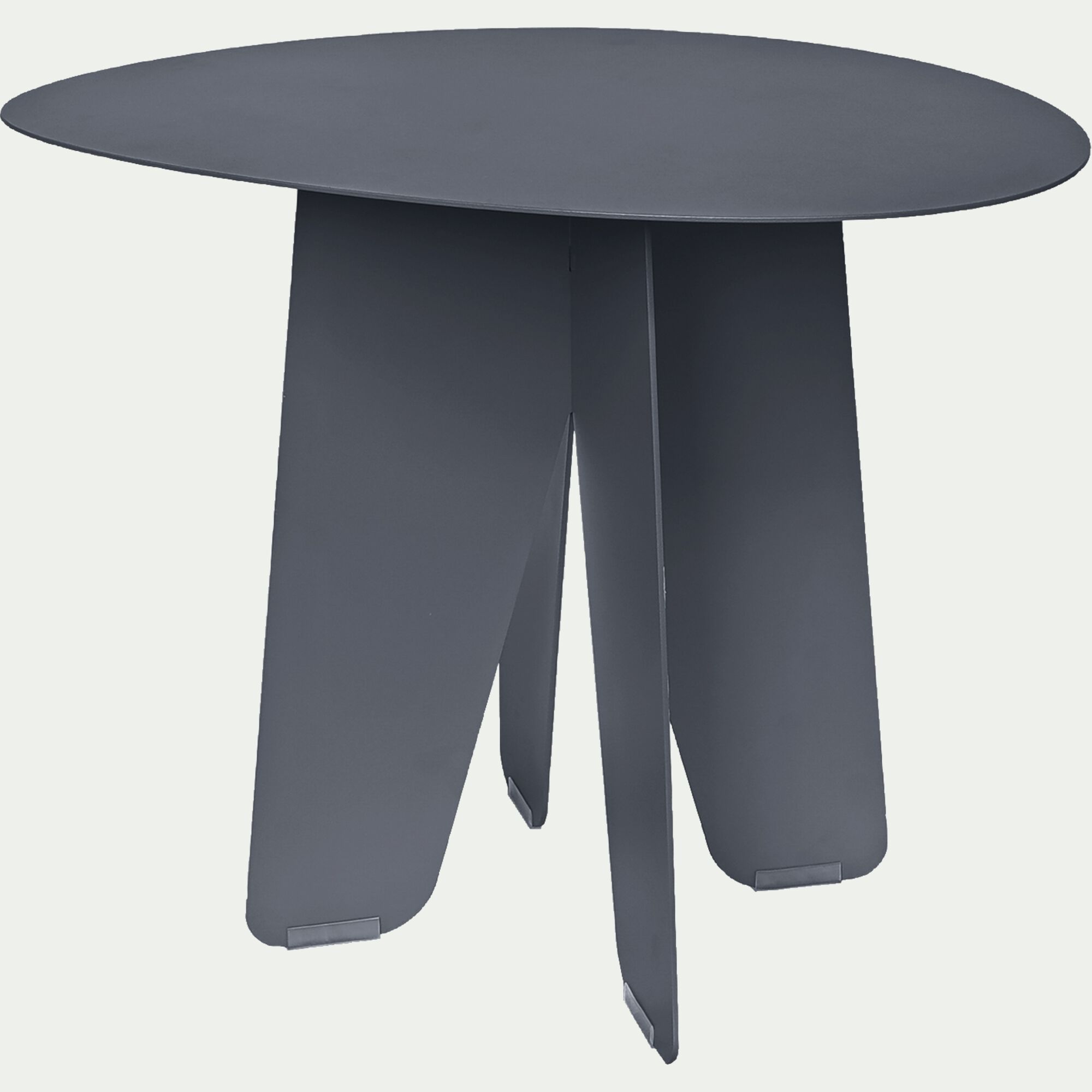 PERTUIS - Table basse ovale en acier l56xH45cm - bleu