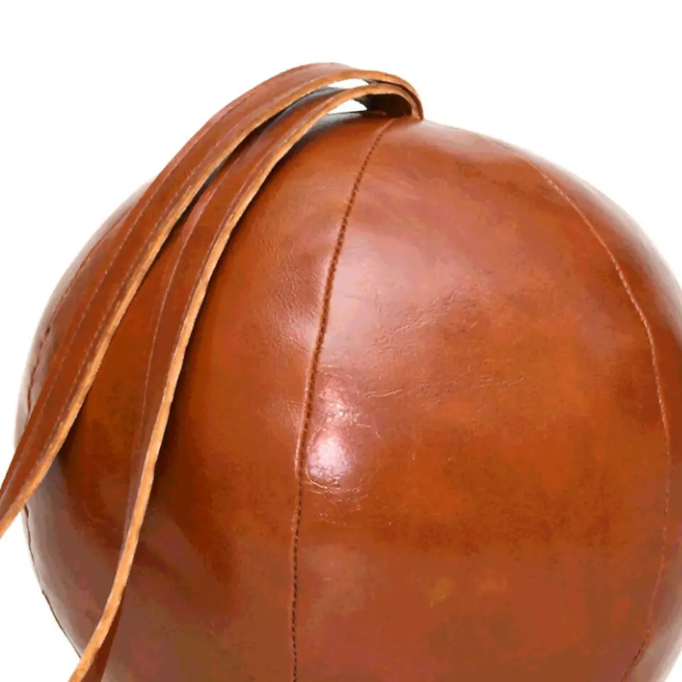 Esschert Design Deurstopper leer - 16cm - 1200 gram - Bruin