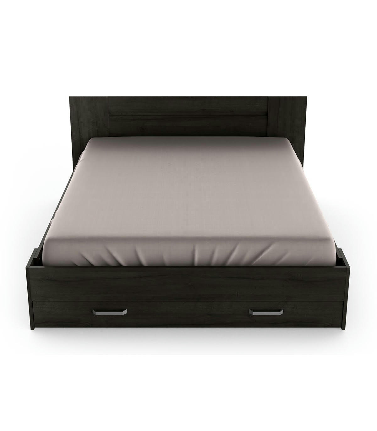 RICHMOND - Lit à Tiroir Décor Chêne foncé - 160x200 cm