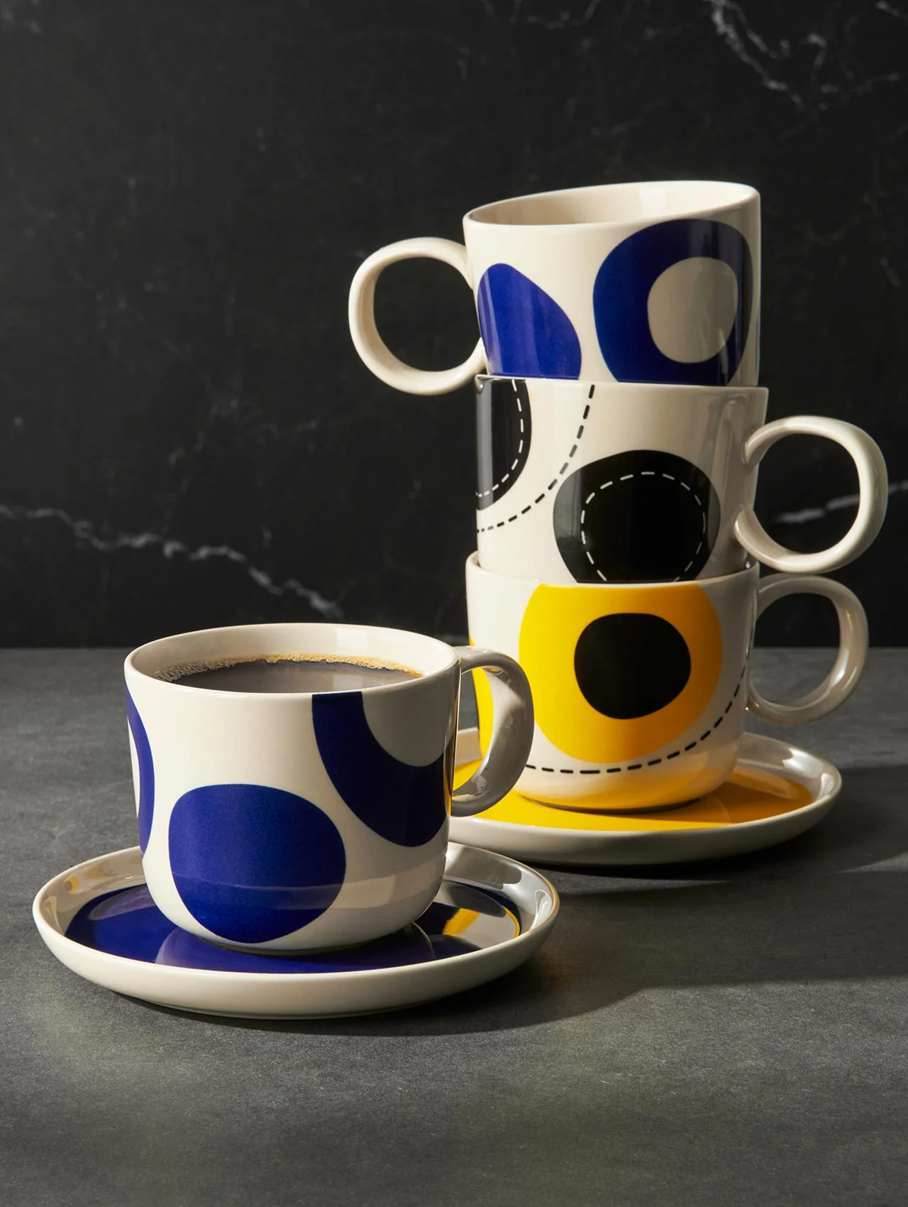 kaffeetasse mit unterteller, la mer