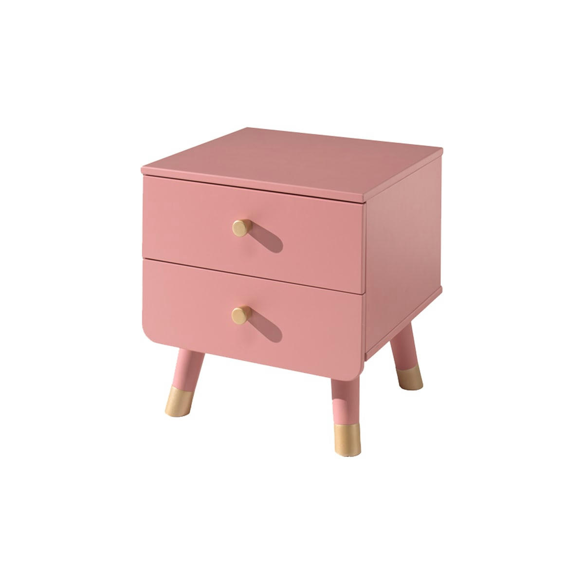BILLY - Table de chevet 2 tiroirs rose