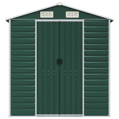 NNEVL Garden Shed Green 191x895x198 cm Galvanised Steel