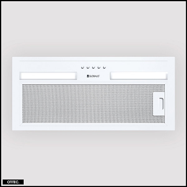 Hotte Casquette Aspirante Silencieuse - 60 cm - 320 m3/h - HADARIO - Blanc