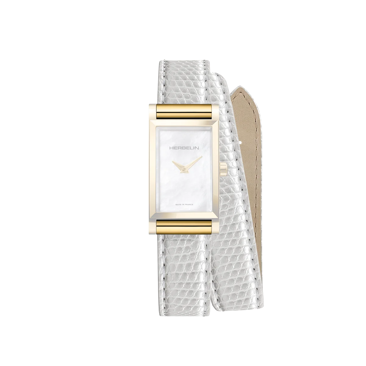 ANTARÈS – BRACELET DOUBLE – BLANC IGUANE