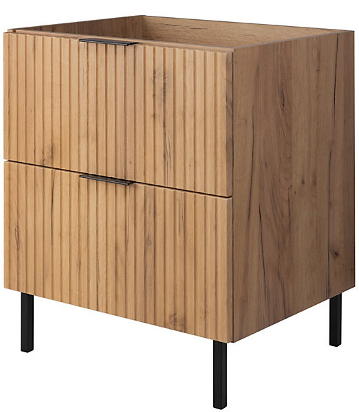 Meuble sous vasque sur pieds FLOW chêne craft 60 cm