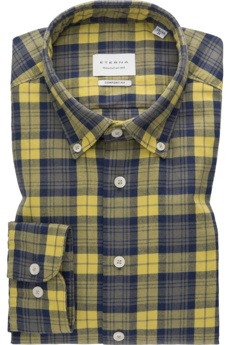 ETERNA Comfort Fit Flanellhemd grün, Kariert