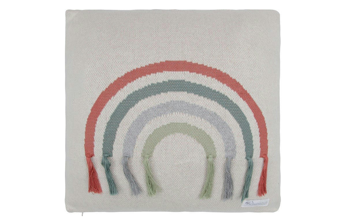 - Housse de coussin bébé Arc-en-ciel en coton multicolore