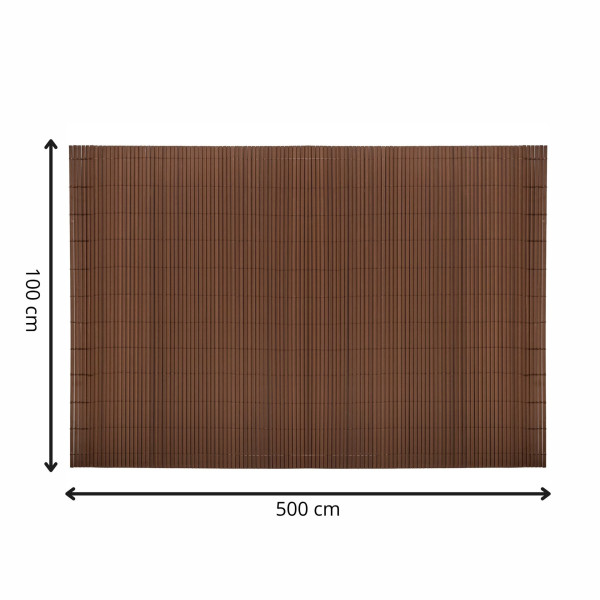 Osłona PVC maskująca 500x100 cm mata na balkon, taras, ogrodzenie, brązowa