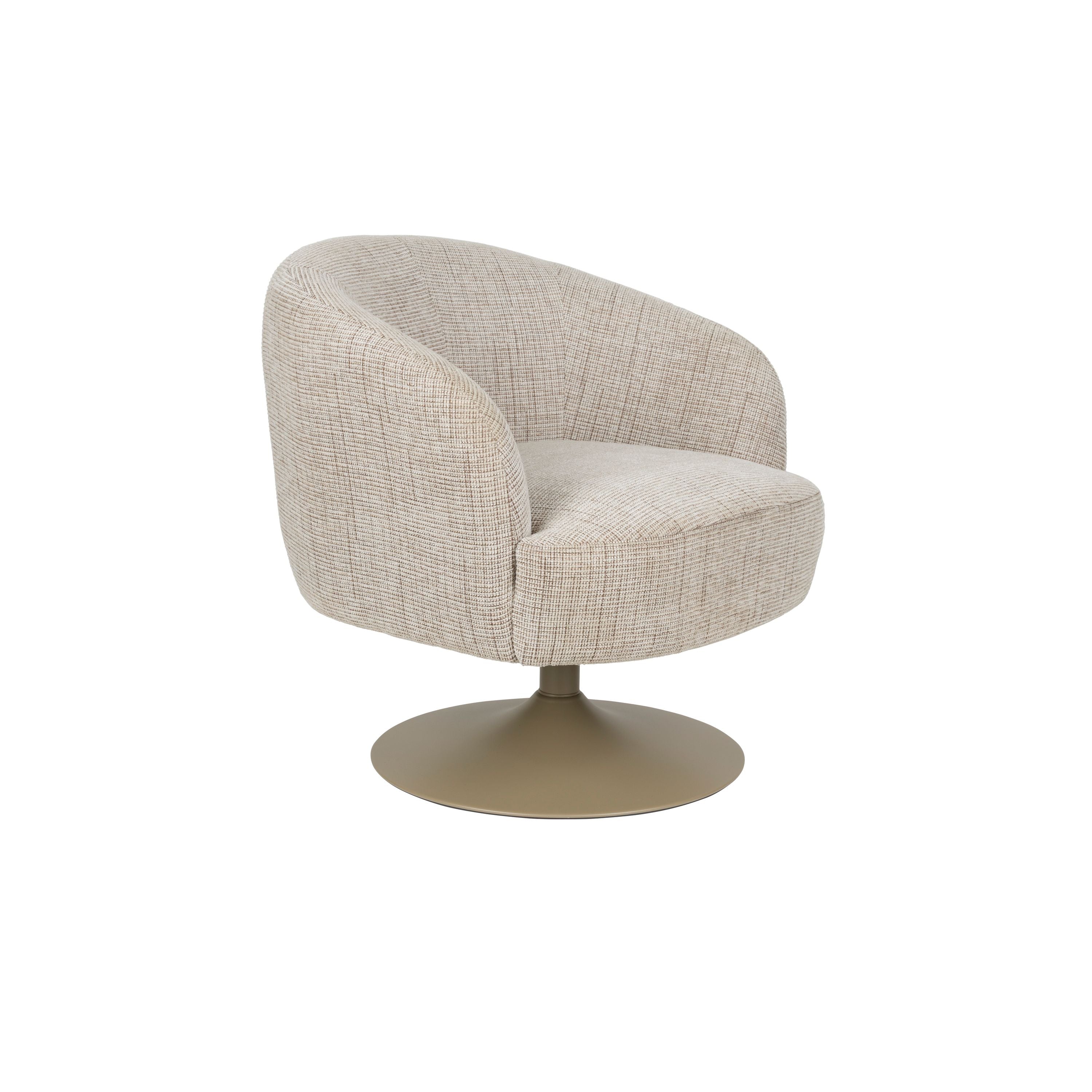 Housecraft Living Renate Fauteuil Draaibaar Beige/ Bruin