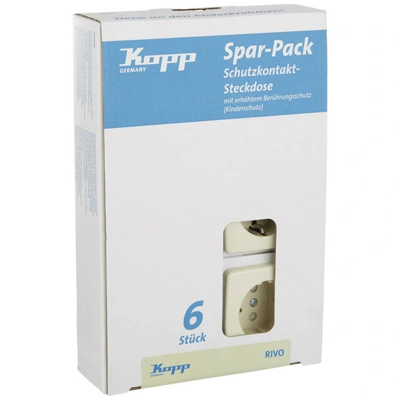 Steckdose »RIVO«, Thermoplast, cremeweiß