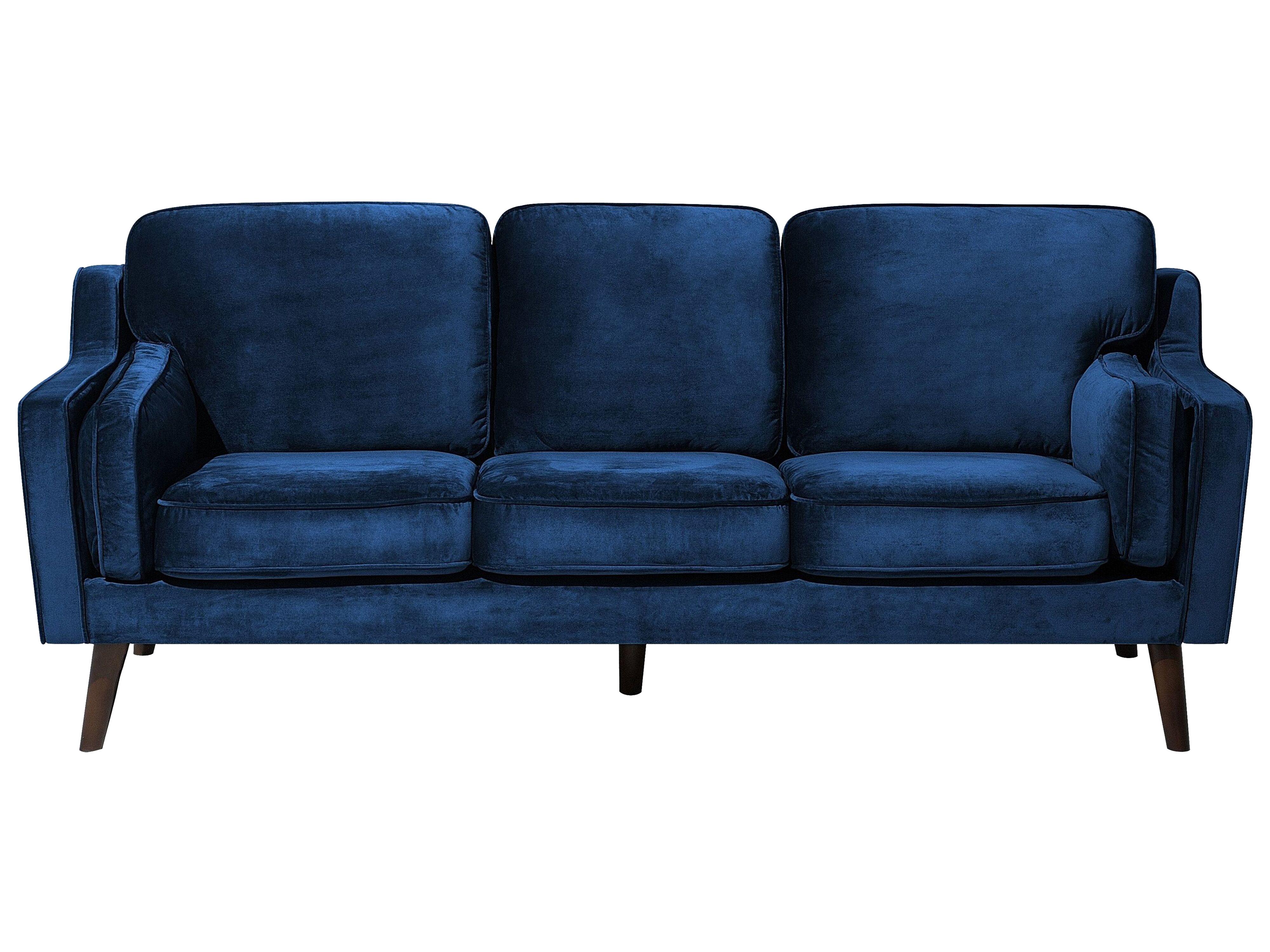 Sofa 3 Seater LOKKA Velvet Navy Blue
