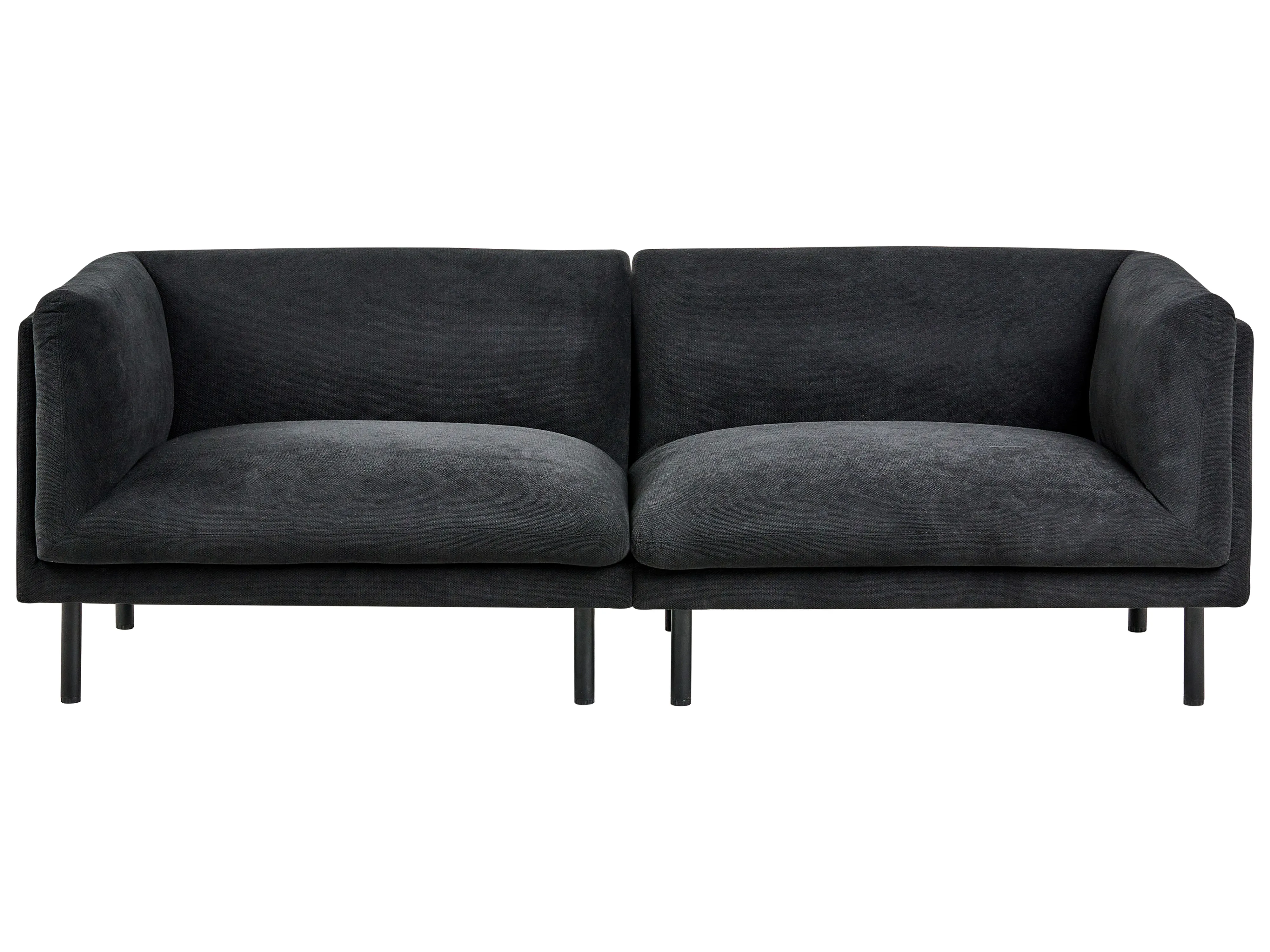 Sofa 3 Seater VORGOD Fabric Black