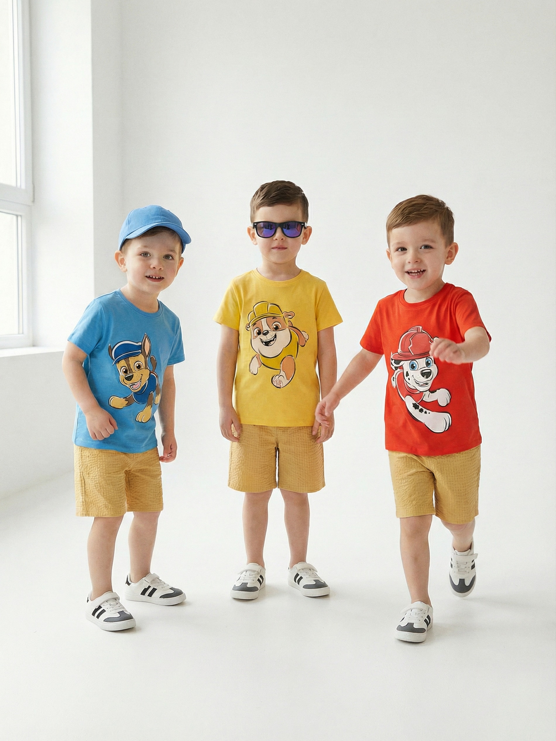 Zestaw bawełnianych koszulek z krótkim rękawem PAW Patrol 3 pack