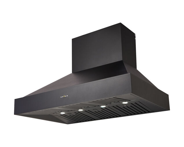 Schweigen Black BBQ Alfresco Rangehood 1200mm (Non Silent) 3000M&sup3;/hr Twin Motors