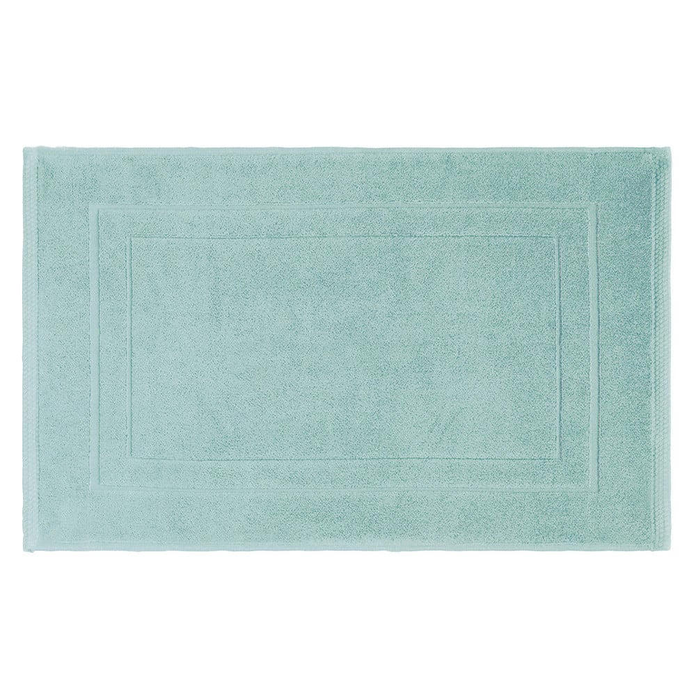 - Tapis de bain  pur coton bleu 50x80