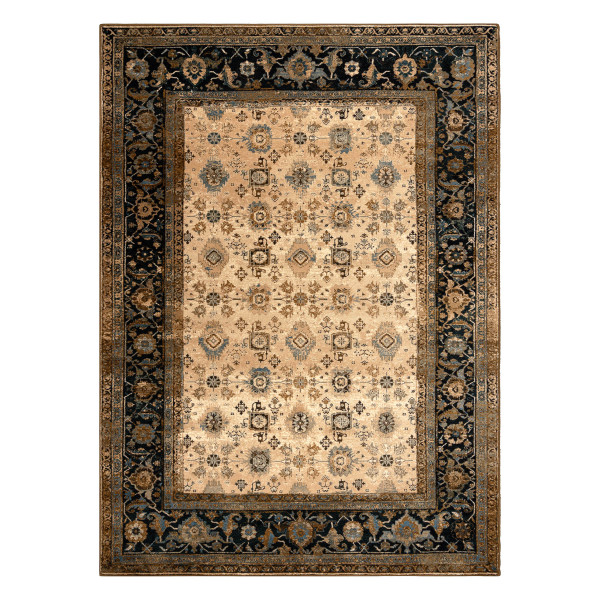 Dywan wełniany OMEGA AVILA Ornament, ramka koniak brązowy 170x235 cm
