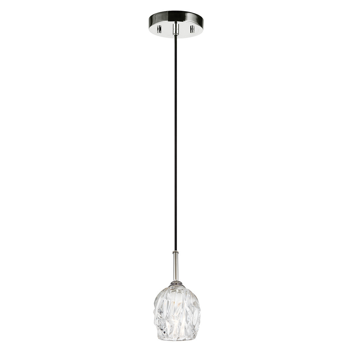 Lampa wisząca polerowany nikiel Rubin 1xG9x3W wym: 457,2x11,1x11,1 cm Feiss